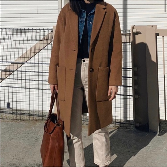 Madewell Elmcourt Coat Jacket In Camel 